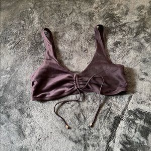 Black Ribbed Swim Top Size XL